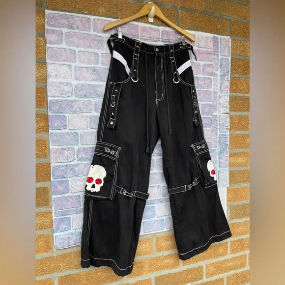 TRIPP NYC BLACK GOTH PUNK STREET RAVE PANTS MEDIUM - Picture 3 of 15